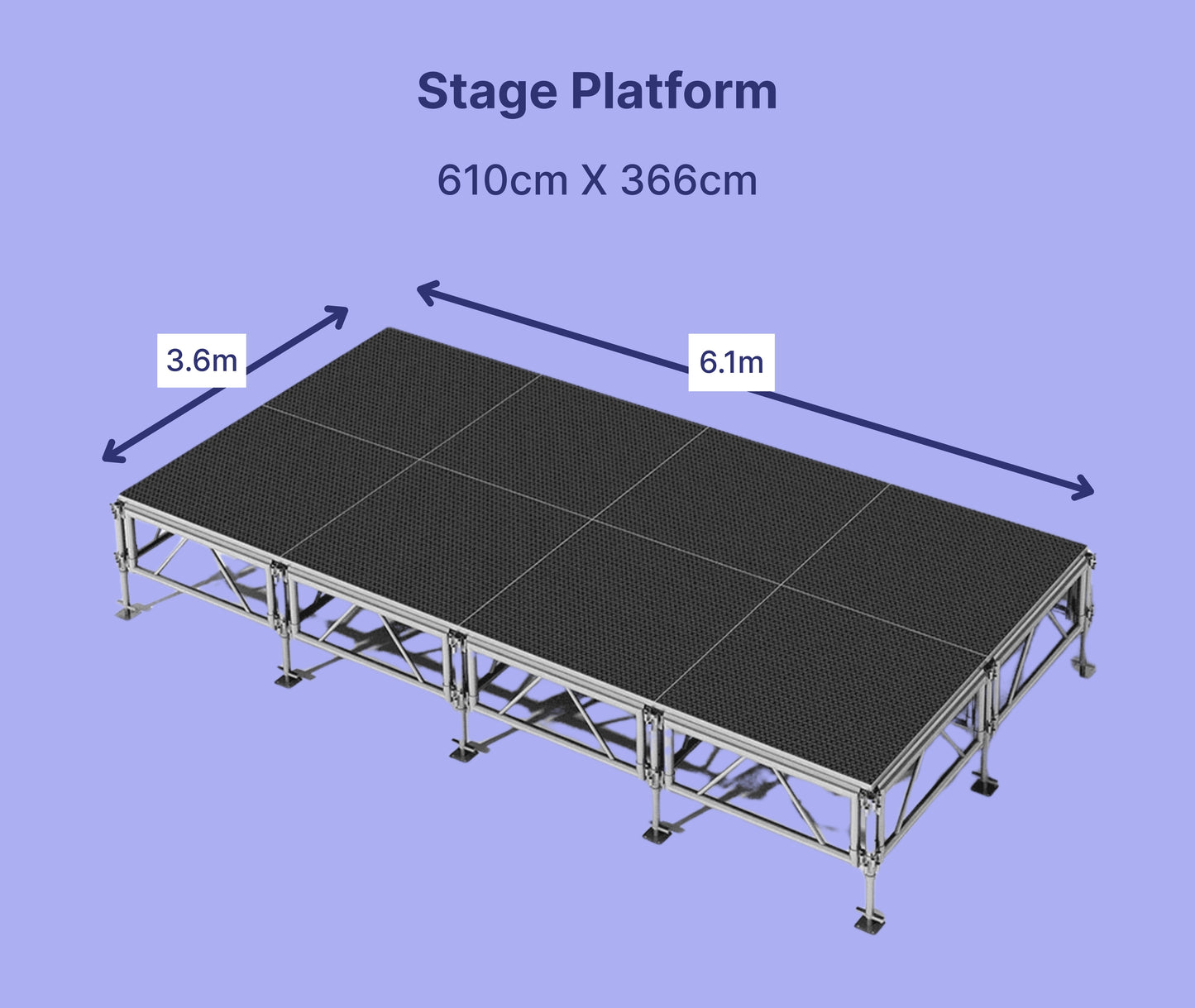Portable Stage System 3.6m X 6.1m